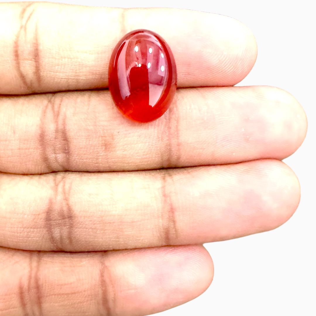 Natural Agate Oval Cabochon (Aqeeq Stone)11.38 Carats 18.20X13.10mm sulemani Aqeeq