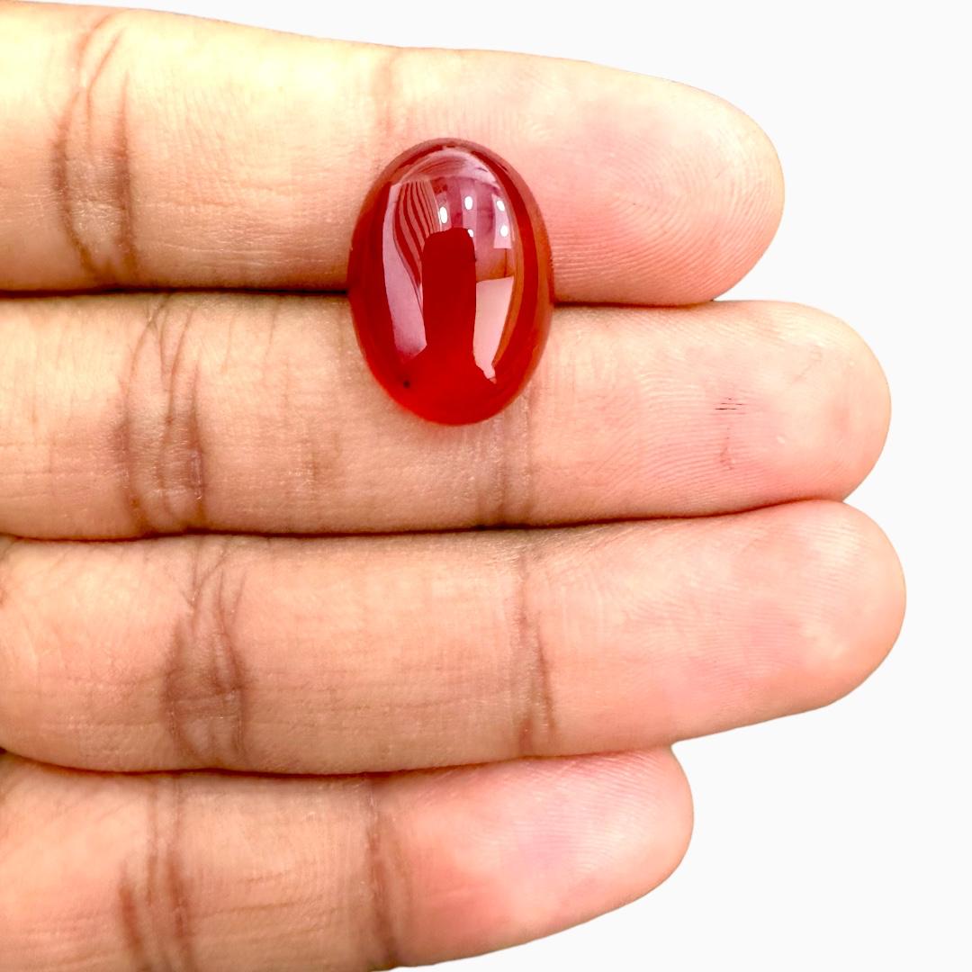 Natural Agate Oval Cabochon (Aqeeq Stone) 11.88 Carats 18.20X14mm sulemani Aqeeq