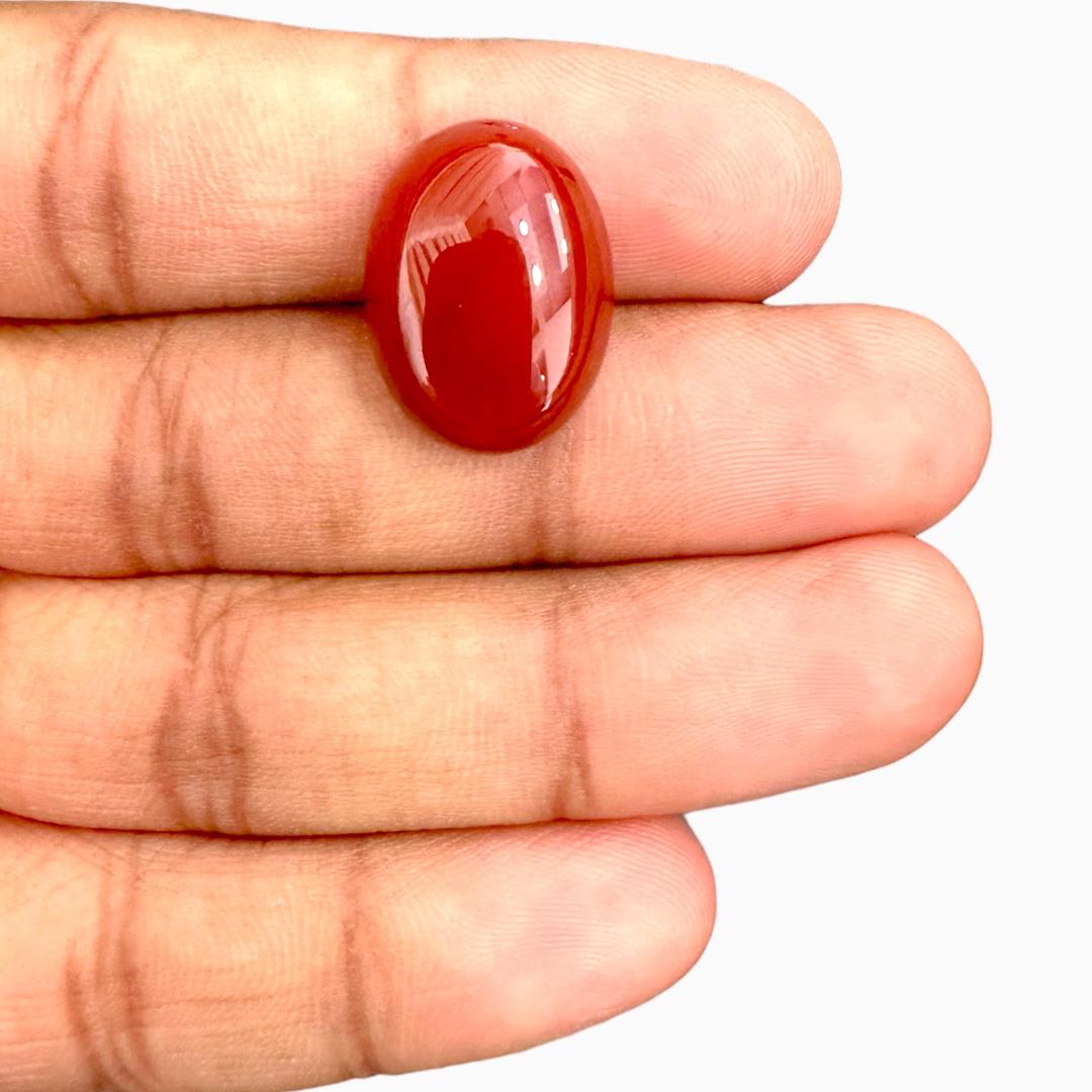 Natural Agate Oval Cabochon (Aqeeq Stone) 15.17 Carats 19X14mm sulemani Aqeeq