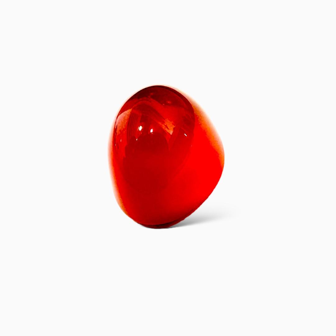 Natural Yemeni Red Aqeeq Oval Cabochon 23.50 Carats 19X15mm (Aqeeq Stone)