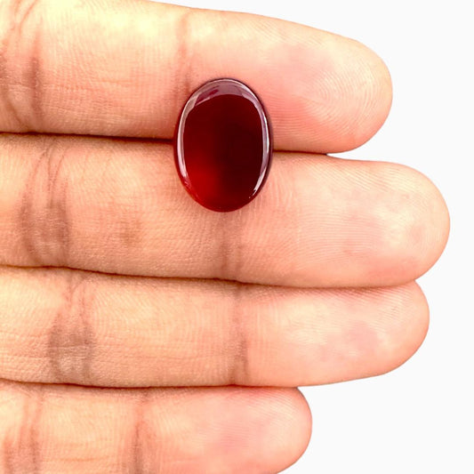 Natural Agate Oval Cabochon (Aqeeq Stone) 8.77 Carats 16X12mm Yemeni Aqeeq