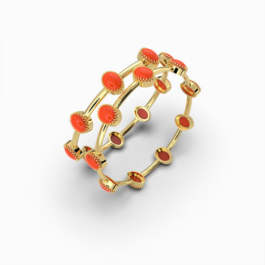 Natural Carnelian Bangle - Avery