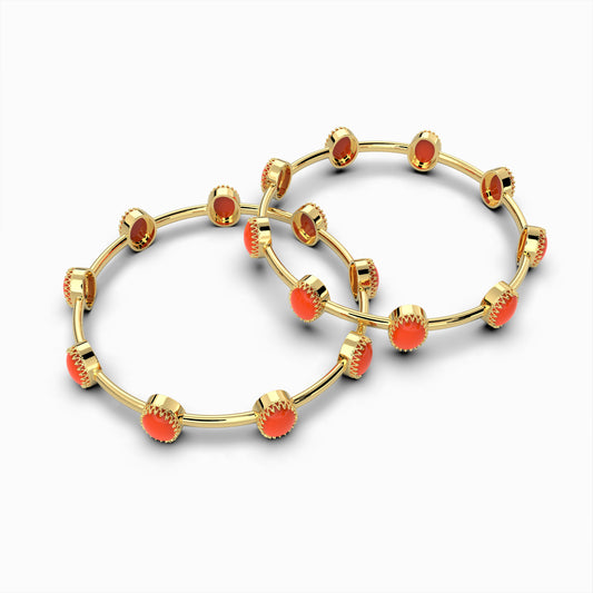 Natural Carnelian Bangle - Avery