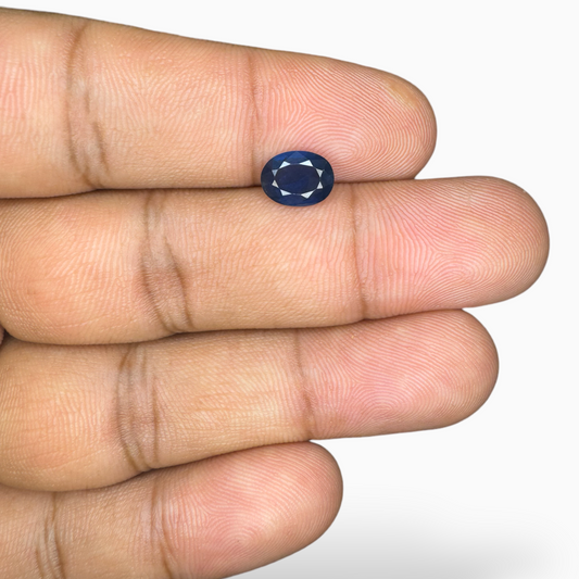 Natural Blue Sapphire Gemstone 1.39 Carats Oval Cut Shape