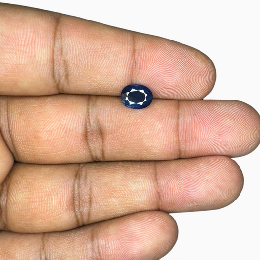 Natural Blue Sapphire Gemstone 1.44 Carats Oval Cut Shape