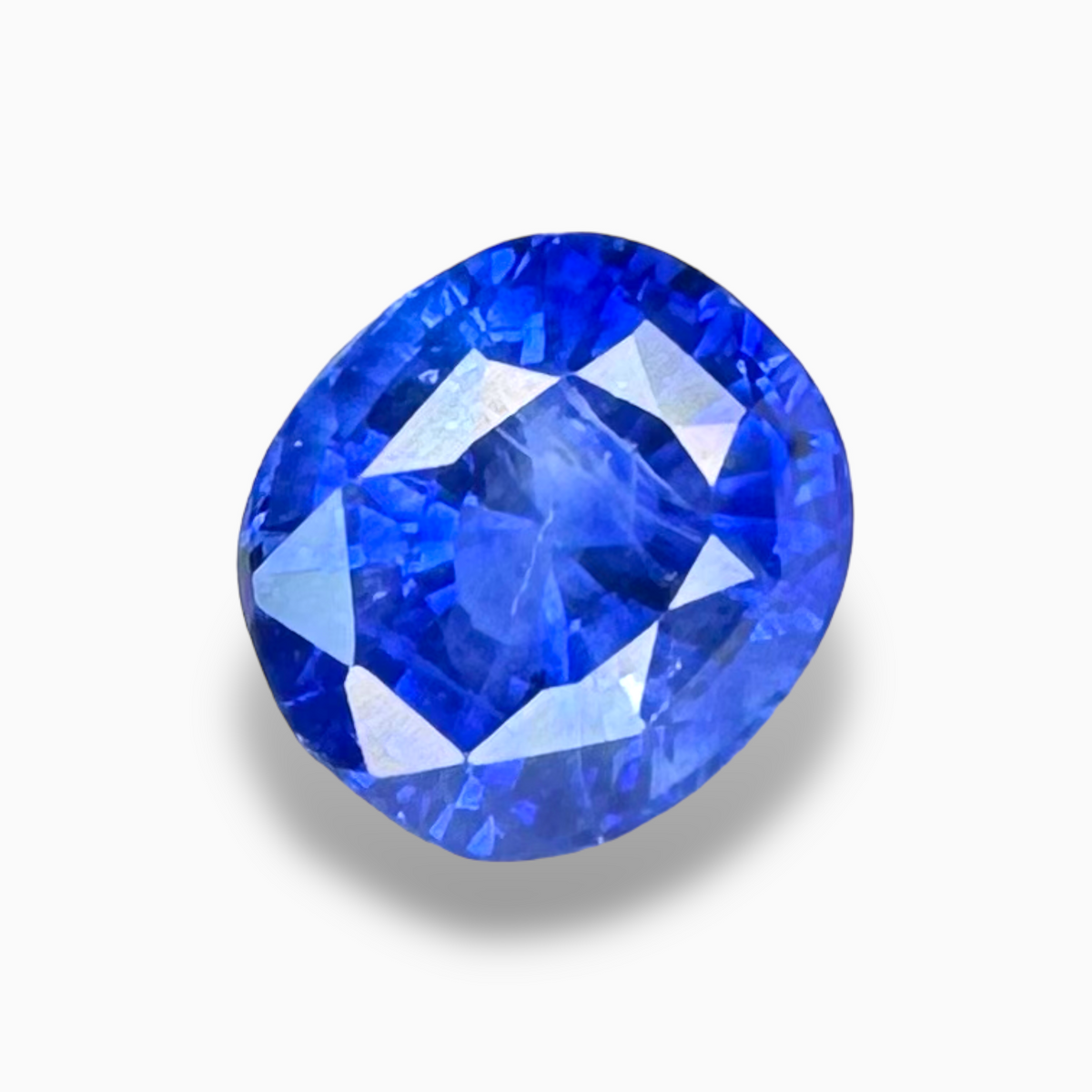 Natural Blue Sapphire Gemstone 3.67 Carats Cushion Cut Shape