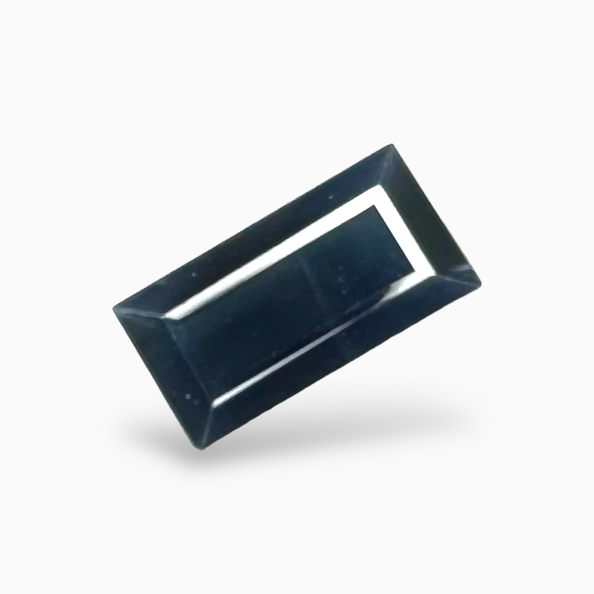 Natural Blue Sapphire Gemstone 4.65 Carats Baguette Cut Shape