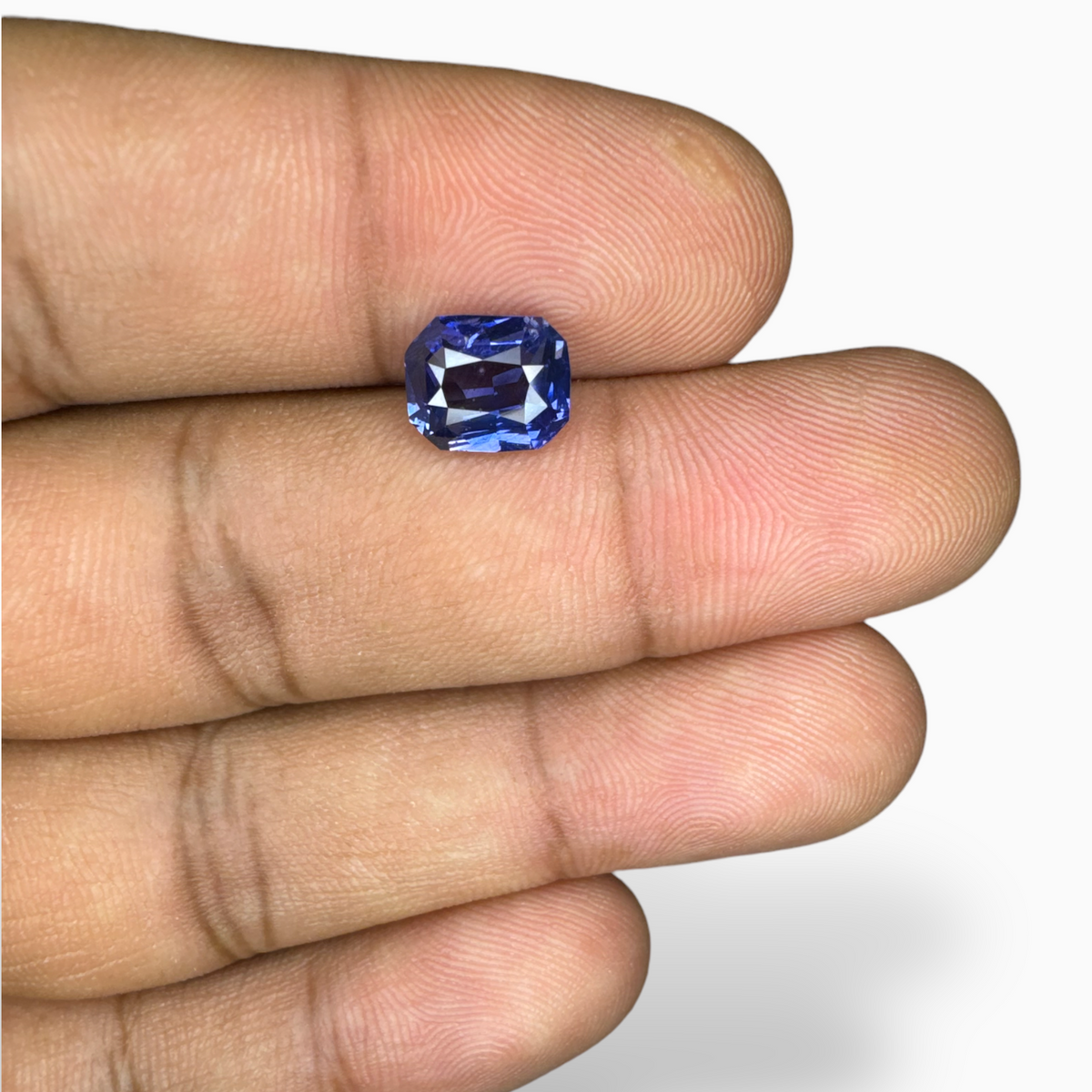Natural Blue Sapphire Stone 2.54 Carats Emerald Cut 8.5 x 6.9 mm