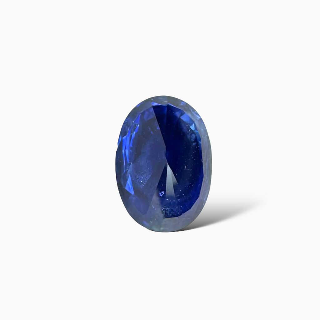 Natural Blue Sapphire Stone 3.79 Carats Oval Shape 10.36 x 7.39 x 6.14 mm