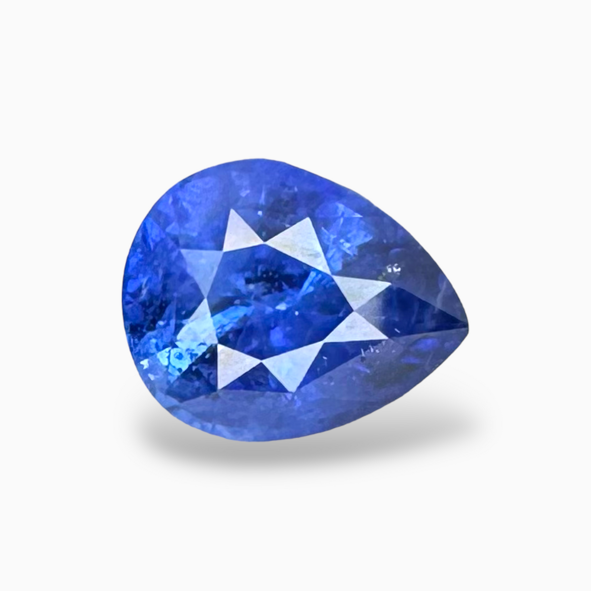 Natural Blue Sapphire Stone 4.05 Carats Pear Cut 10.72 x 8.52  mm