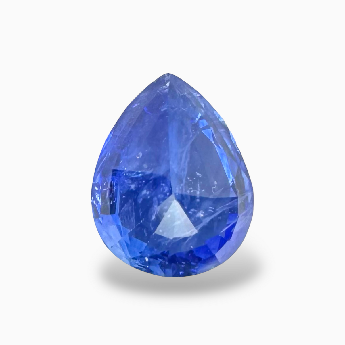 Natural Blue Sapphire Stone 4.05 Carats Pear Cut 10.72 x 8.52  mm