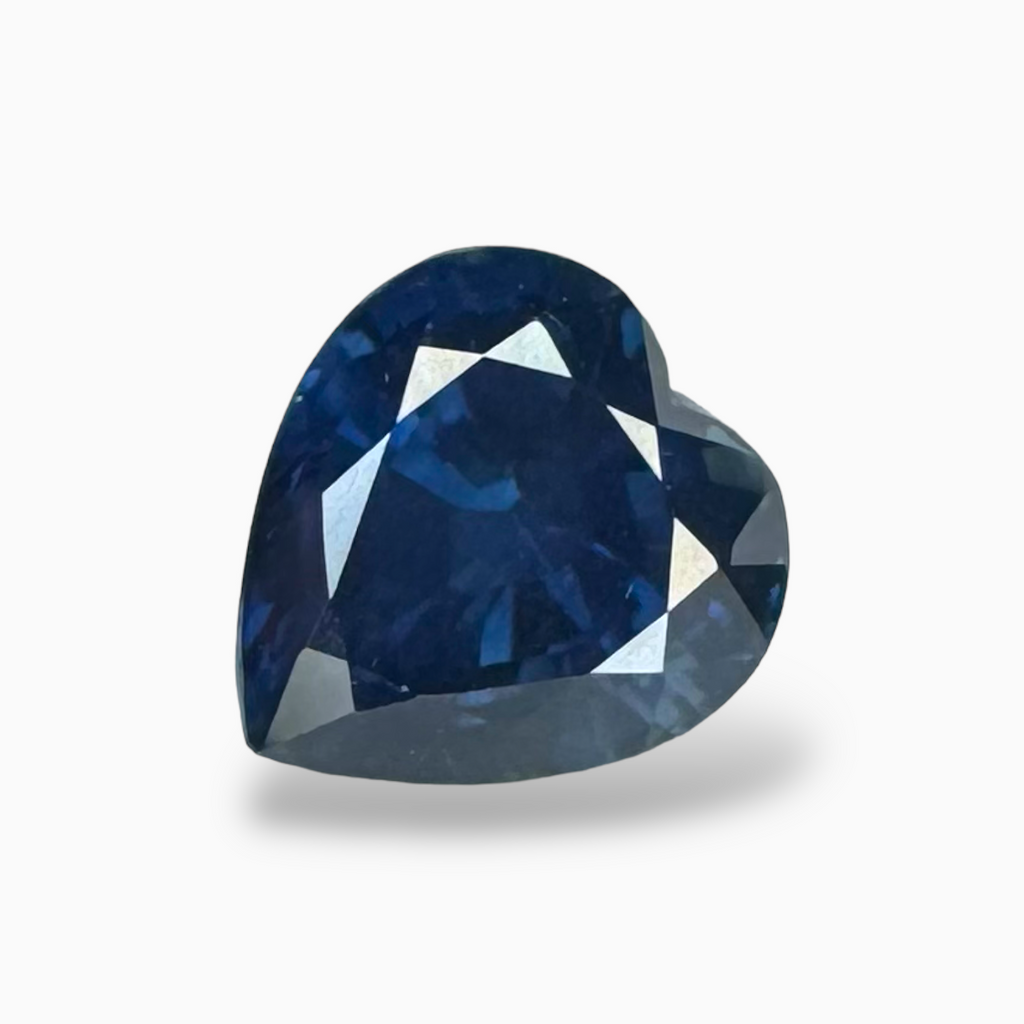 Natural Blue Sapphire Stone 4.29 Carats Heart Shape 9.36 x 8.79 mm