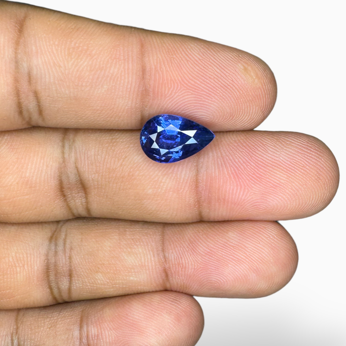 Natural Blue Sapphire Stone 4.45 Carats Pear Shape 12x7.8x5.8 mm