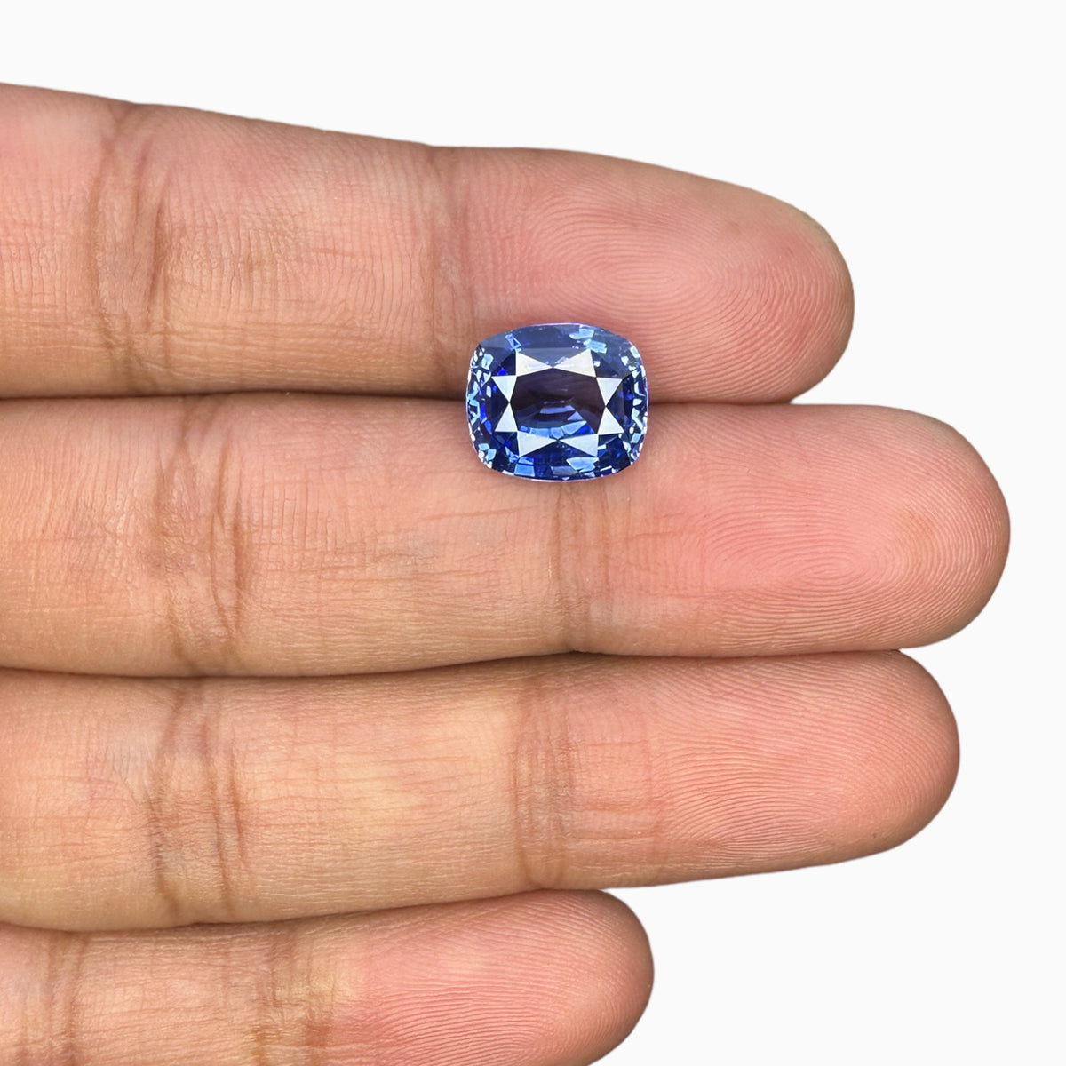 Natural Blue Sapphire Stone 5.38 Carats Cushion Shape 10.9x9.4x5.4xmm