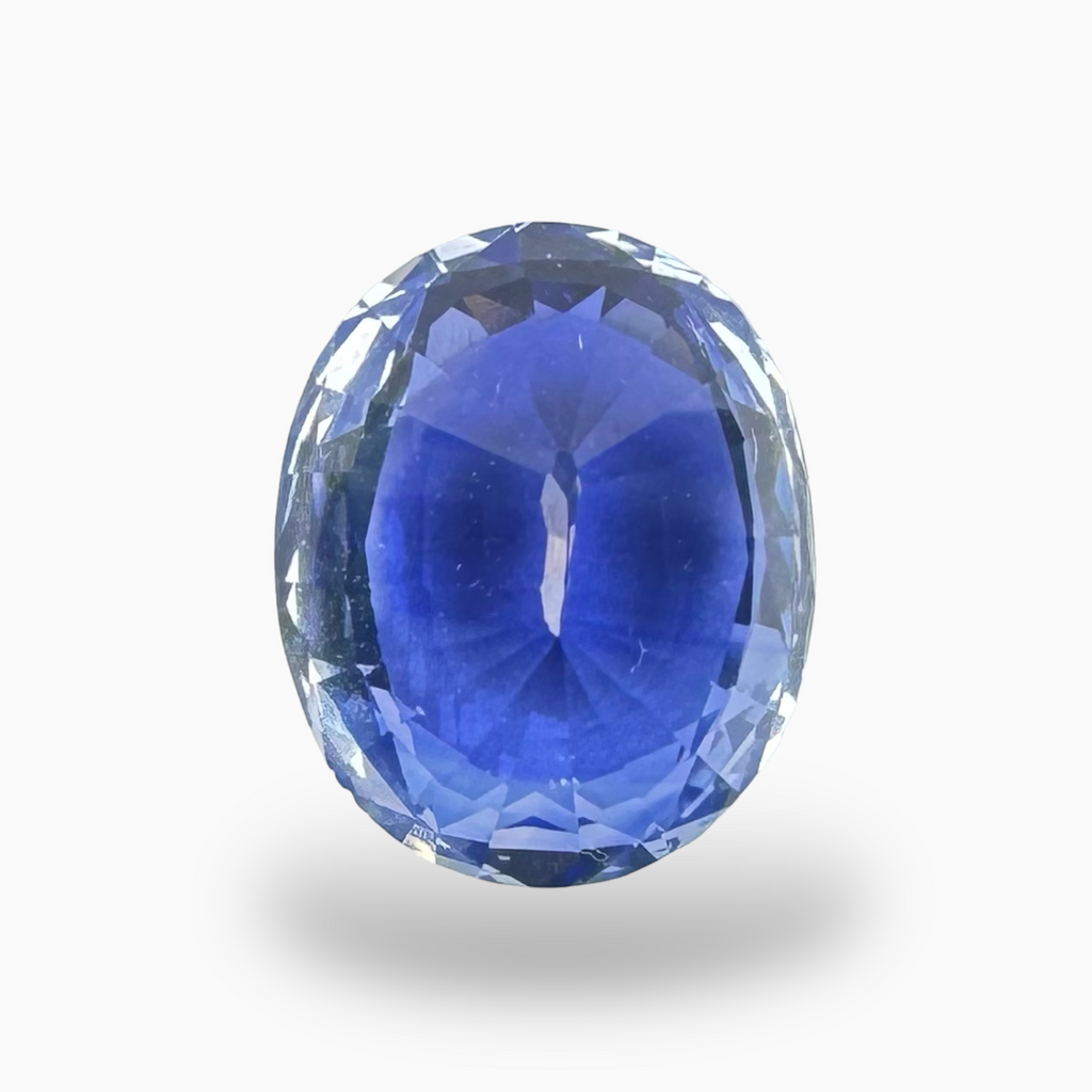 Natural Blue Sapphire Stone 5.74 Carats Oval Cut 11.41 x 9.28 x 6.25 mm