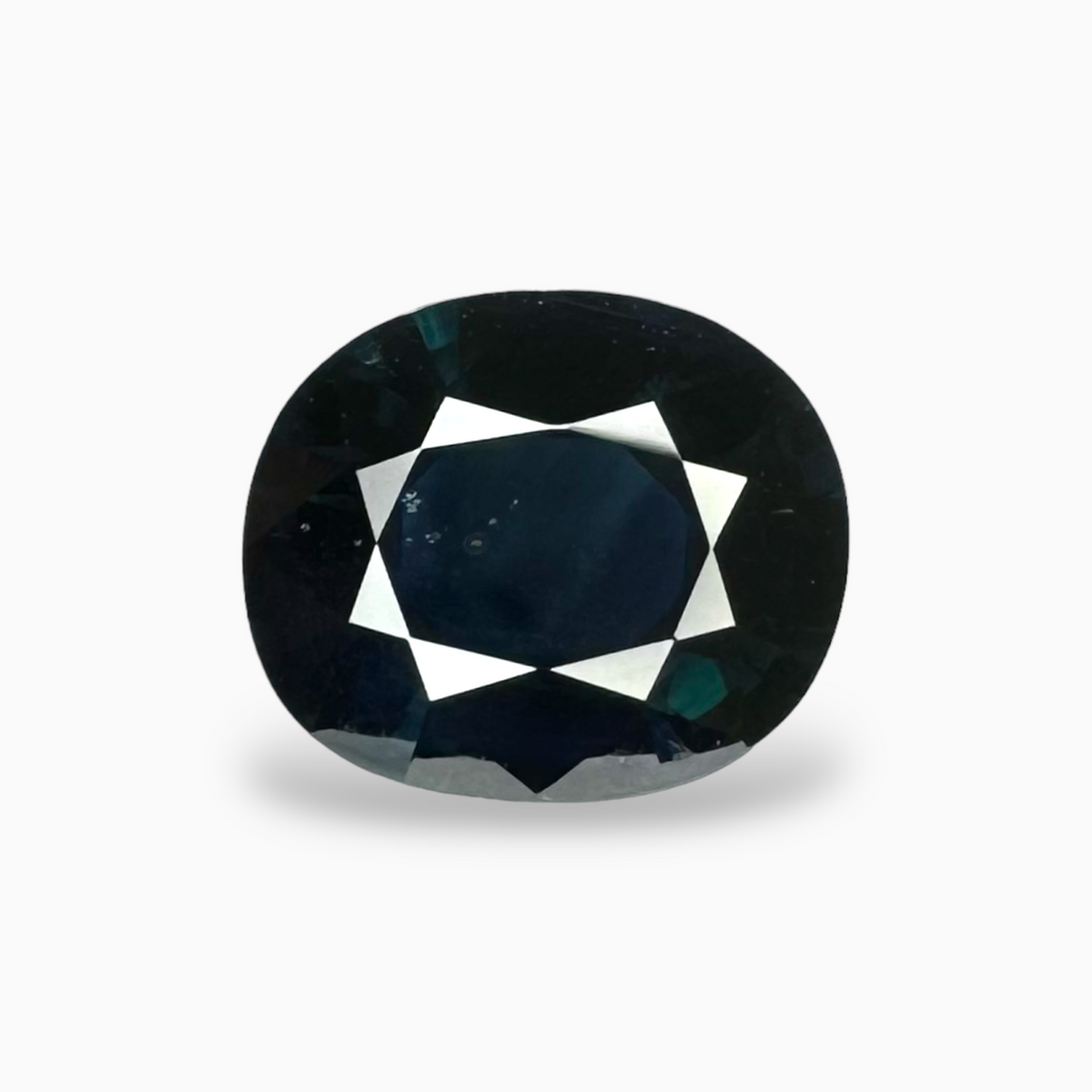 Natural Blue Sapphire Stone 7.56 Carats Oval Shape 13.3 x 11.2 mm