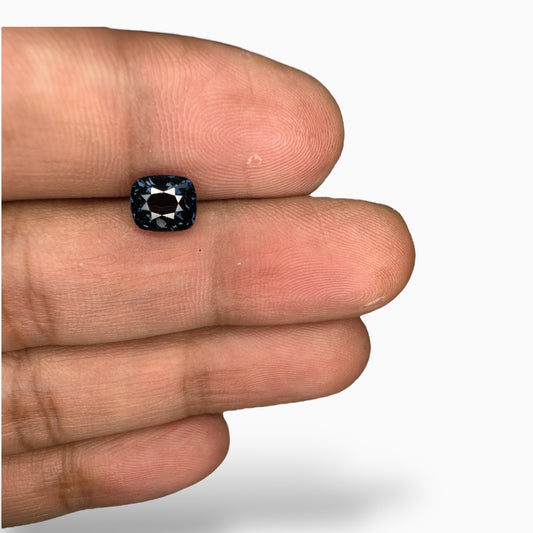 Natural Blue Spinel Stone 1.44 Carats Cushion Cut (7.3 x 6.1 mm)