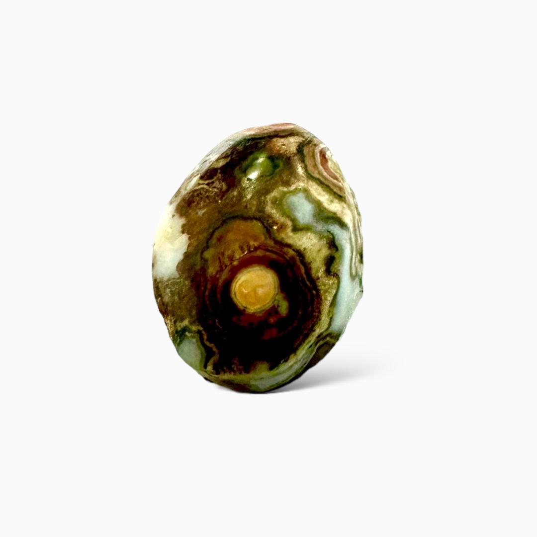 Natural Crazy lace Agate For Sale (Aqeeq Stone) 12.51 Carats Oval Cabochon 15.66X11.60mm