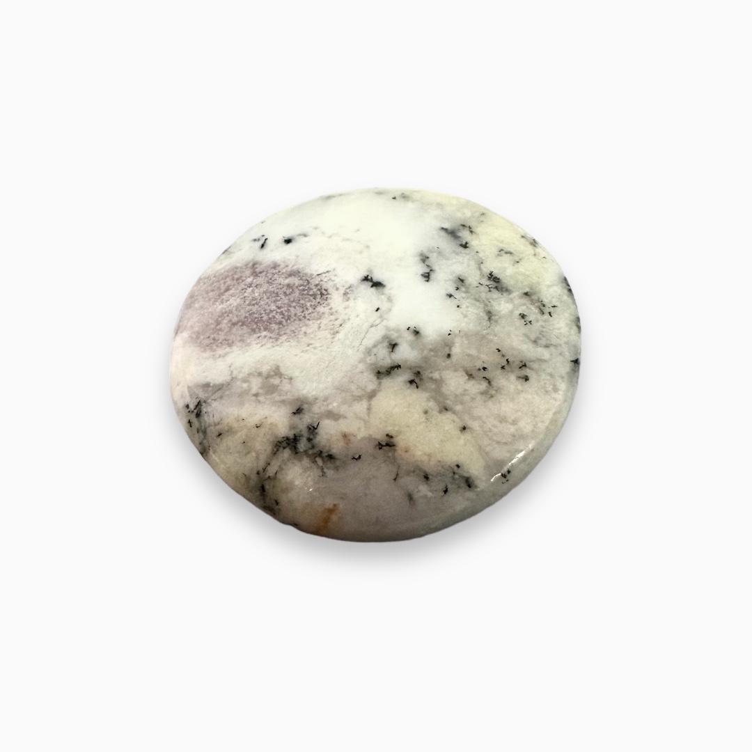 Original Dendritic Agate Cbochon (Aqeeq) Round Shape 35.60 Carats 31.20X31.20mm