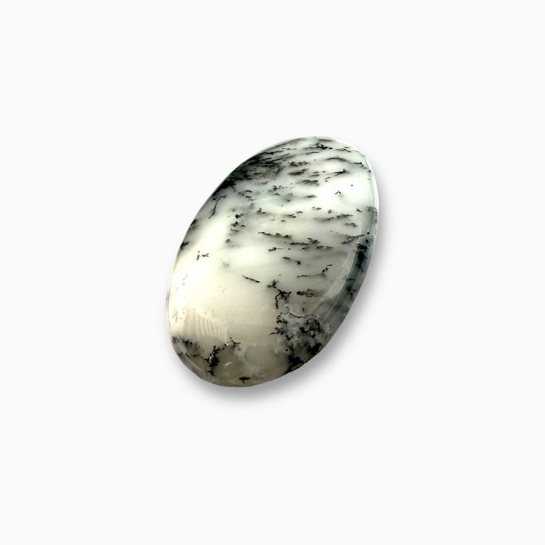 Natural Dendritic Agate Cabochon (Aqeeq) Oval Shape 53.33 Carats 44.66X27.80mm