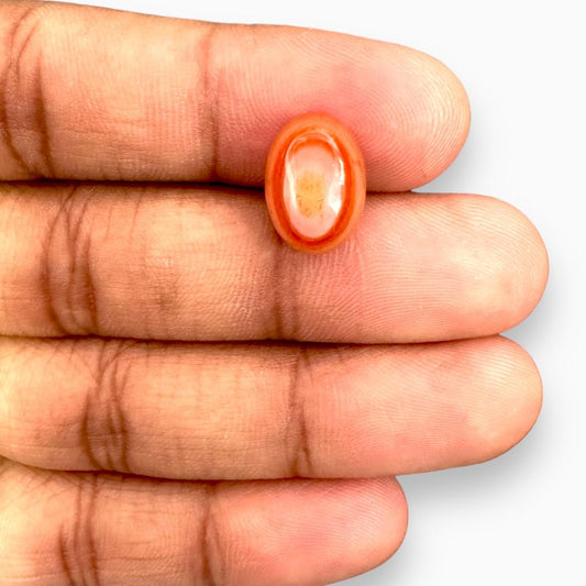 Orange Eye Agate For Sale (Aqeeq Stone) 6.00 Carats 13.92X9.85mm