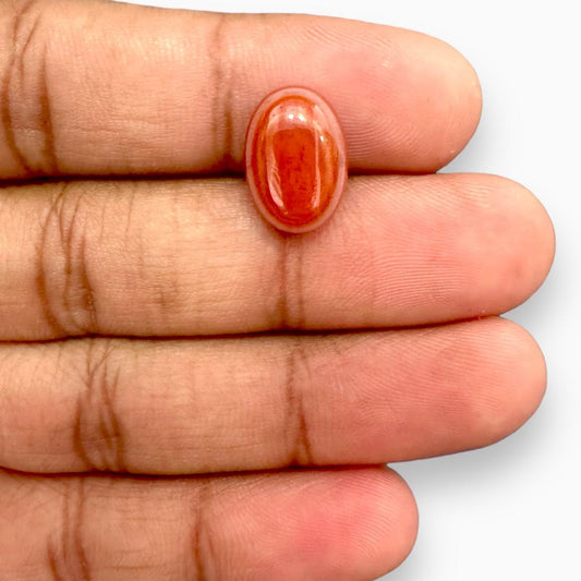 Natural Orange Eye Agate (Aqeeq Stone) 6.54 Carats 14X10mm