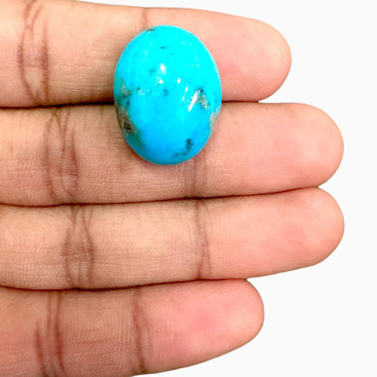 Natural Turquoise 28.40 Carats Oval Cabochon Shape (23.40X17.65mm)