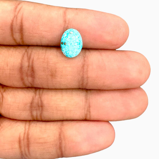 Natural Turquoise 3.05 Carats Oval Cabochon Shape (11.5X8.5mm)