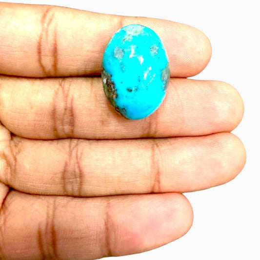 Natural Turquoise 32.60 Carats Oval Cabochon Shape (24.23x17.29mm)