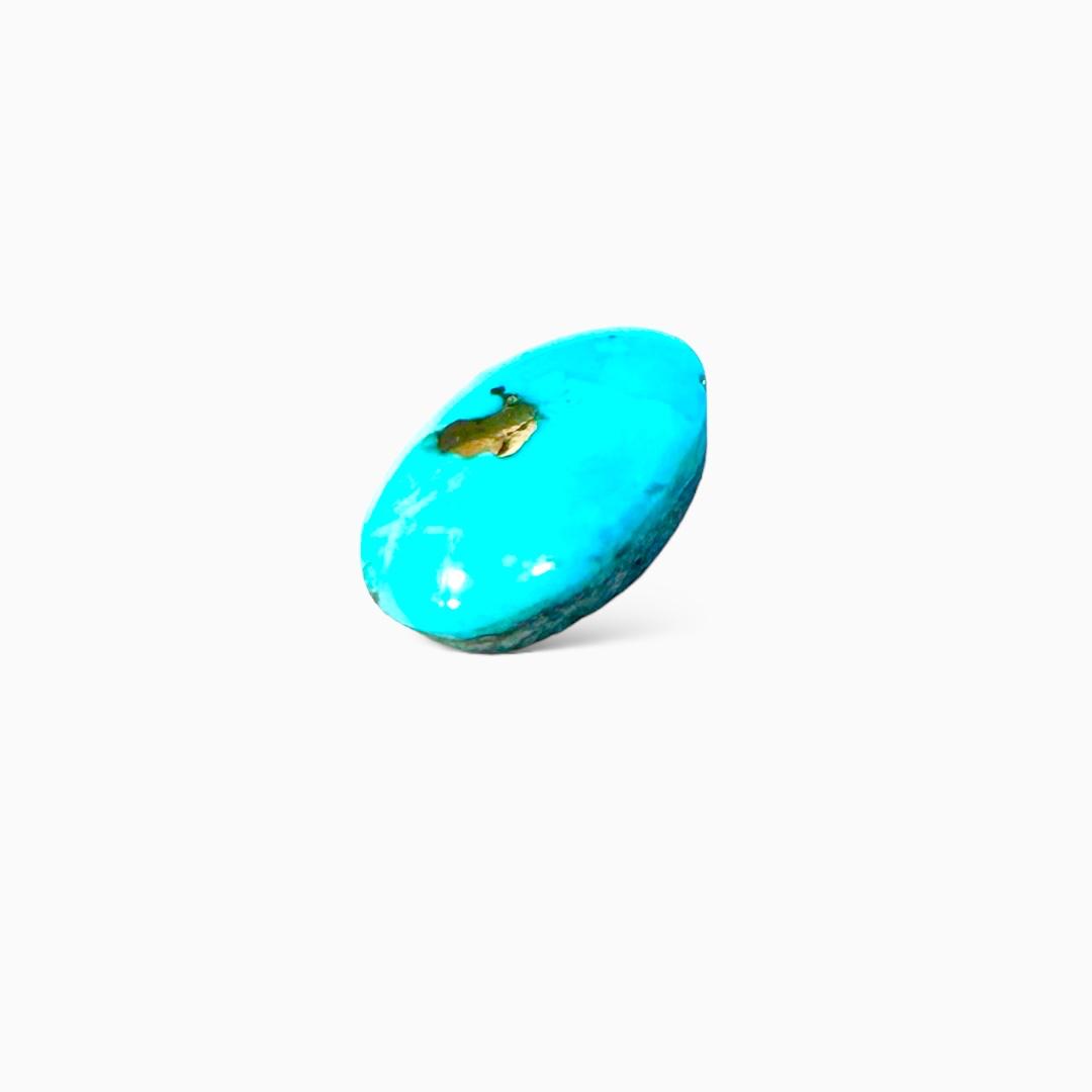 Natural Turquoise 4.45 Carats Oval Cabochon Shape (14X10mm)