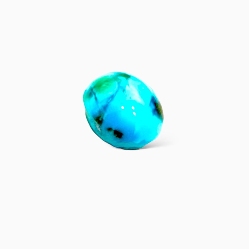 Natural Turquoise 5.85 Carats Oval Cabochon Shape (12x10.5mm)