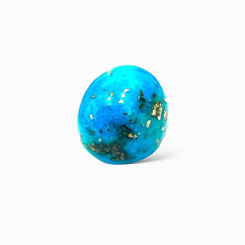 Natural Turquoise 57.62 Carats Oval Cabochon Shape (22.21X19.41mm)