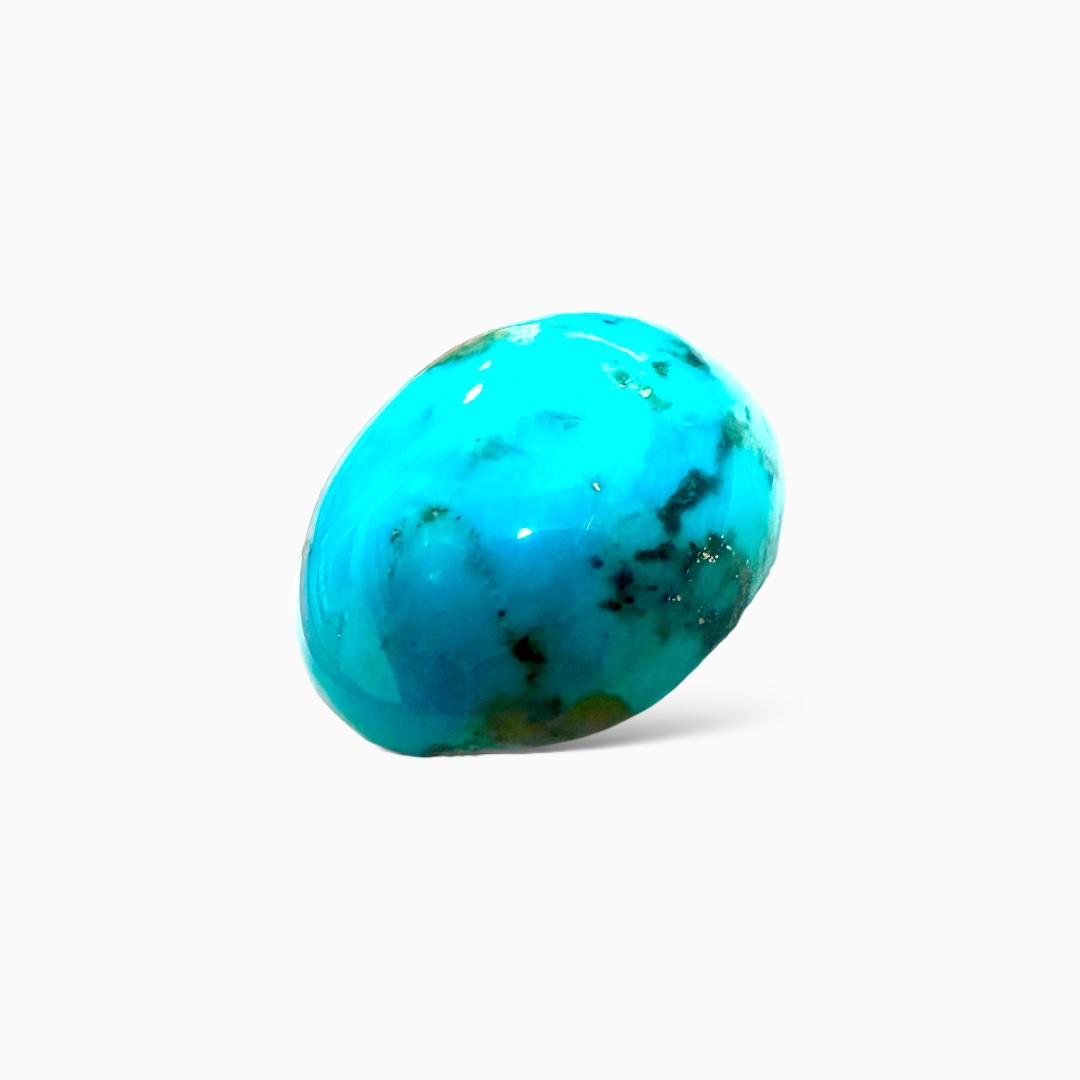 Natural Turquoise 60.83 Carats Oval Cabochon Shape (28.46X24.40mm)