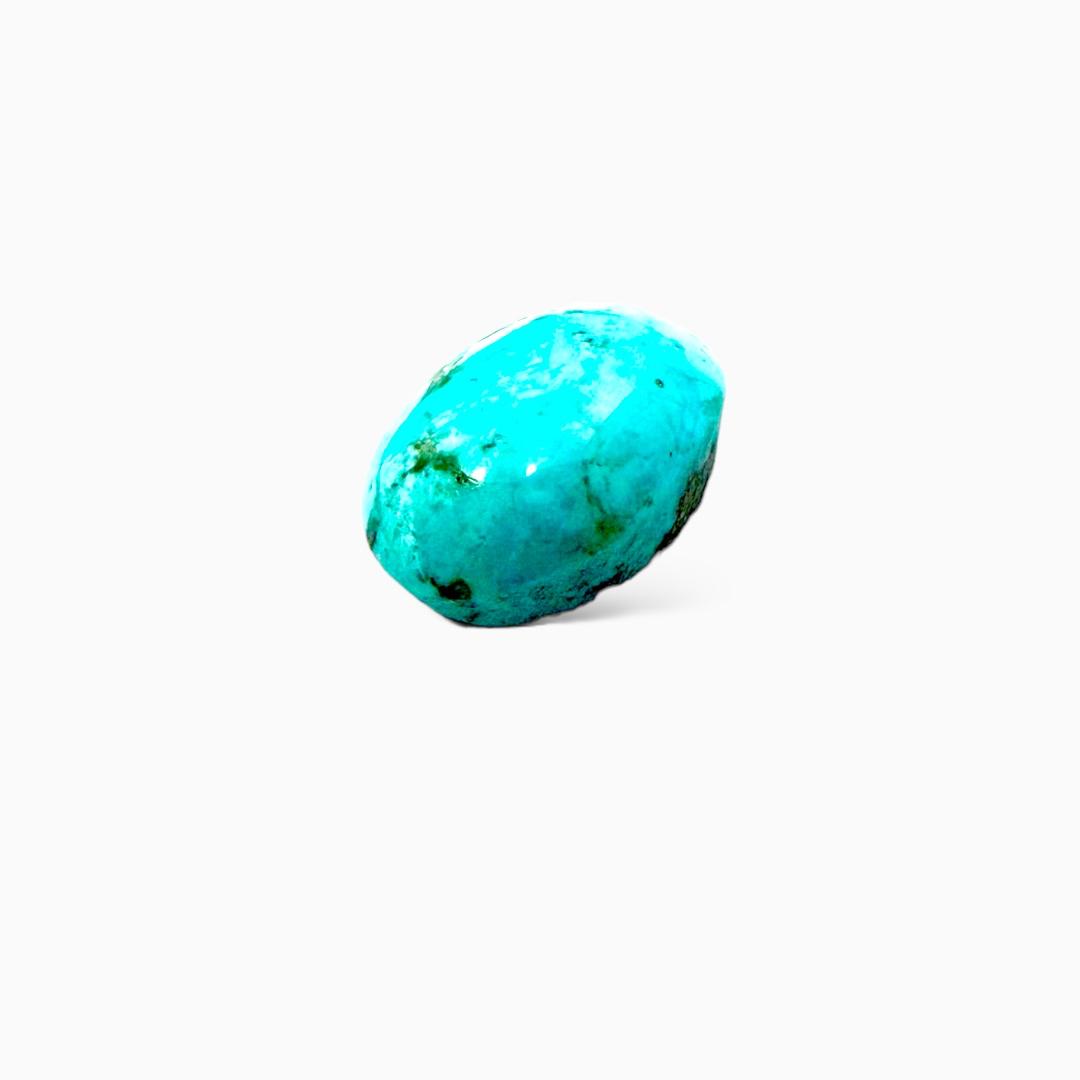 Natural Turquoise 7.56 Carats Oval Cabochon Shape (14X11mm)