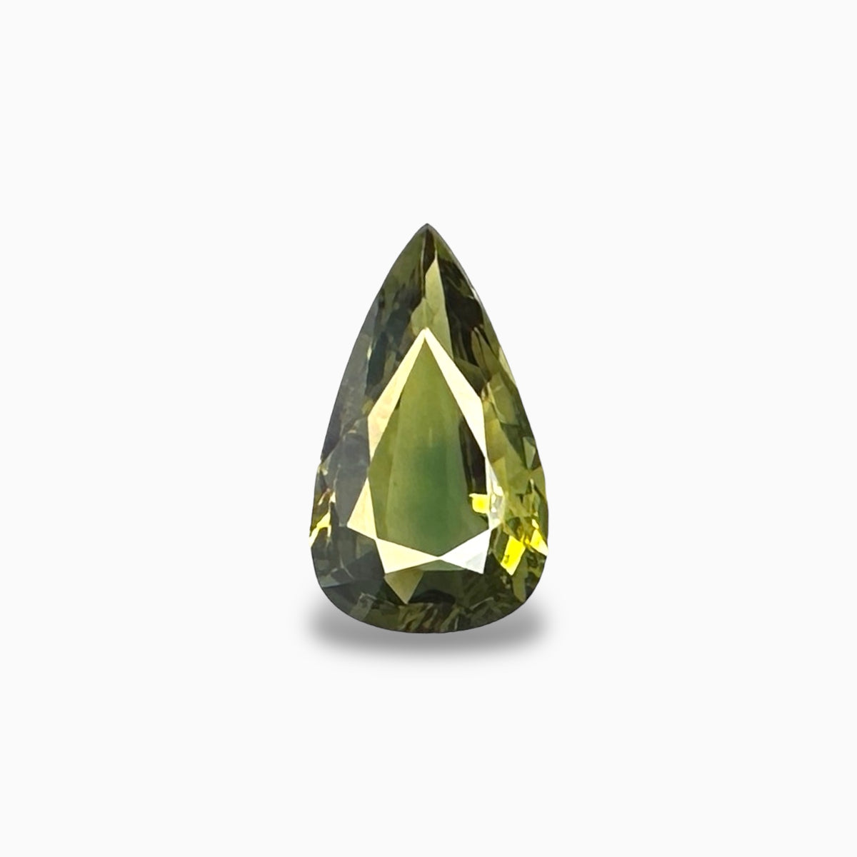 Natural Green Sapphire  Pear 5.30 Carats, 15.60 × 9.00 × 4.75 mm No Heat