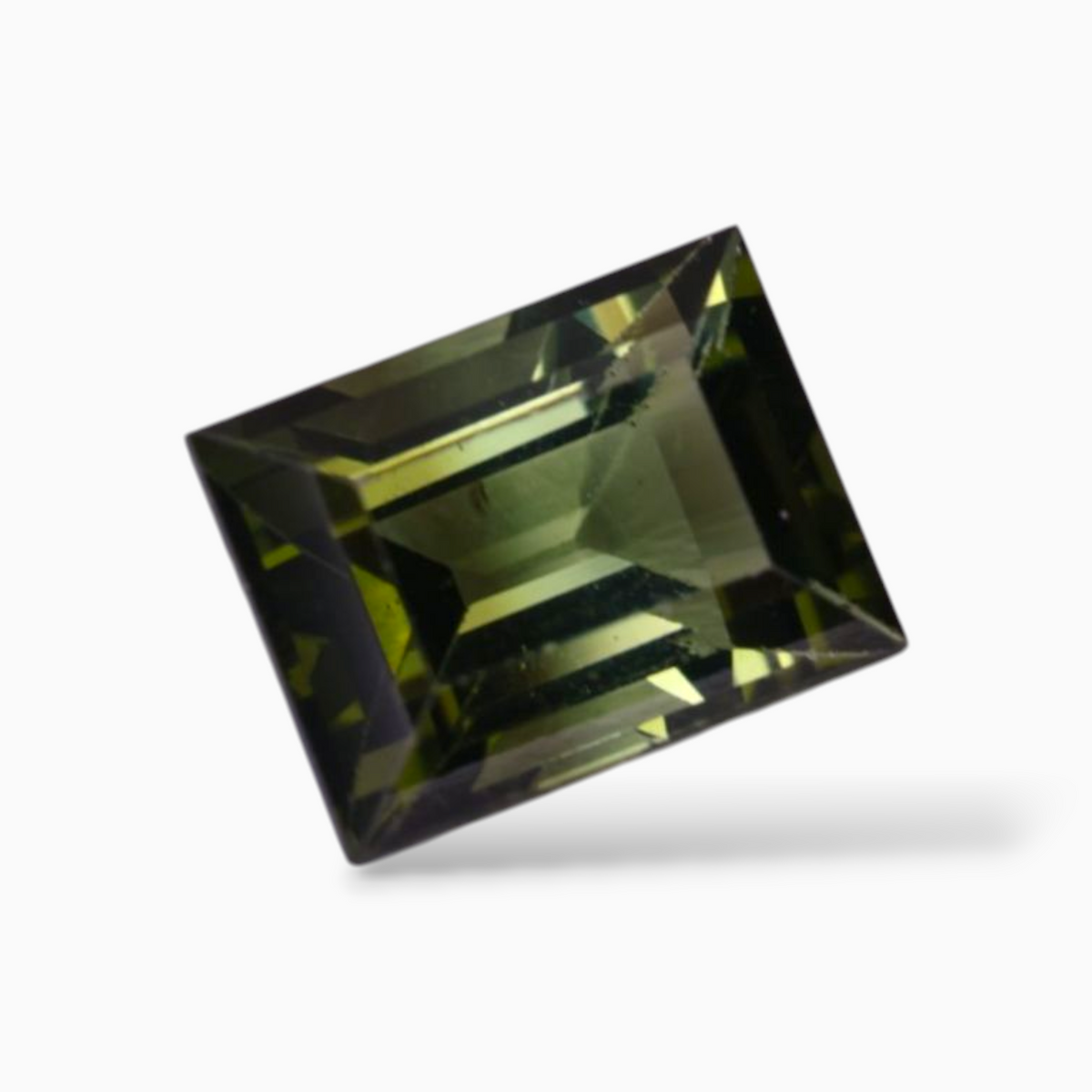 Natural Green Tourmaline Stone 1.83 Carats in Baguette Shape & Size 8x6mm