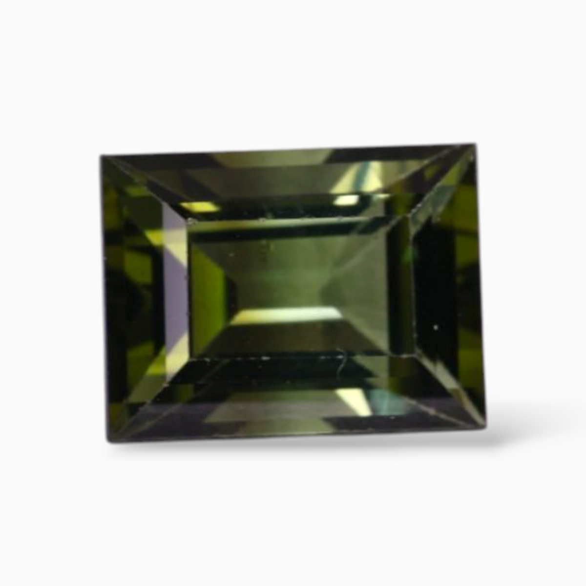 Natural Green Tourmaline Stone 1.83 Carats in Baguette Shape & Size 8x6mm
