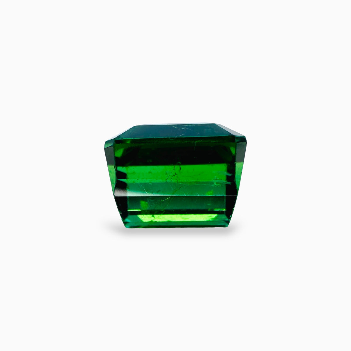 Natural Green Tourmaline Stone 6.58 Carats Emerald Cut (9.5 mm)