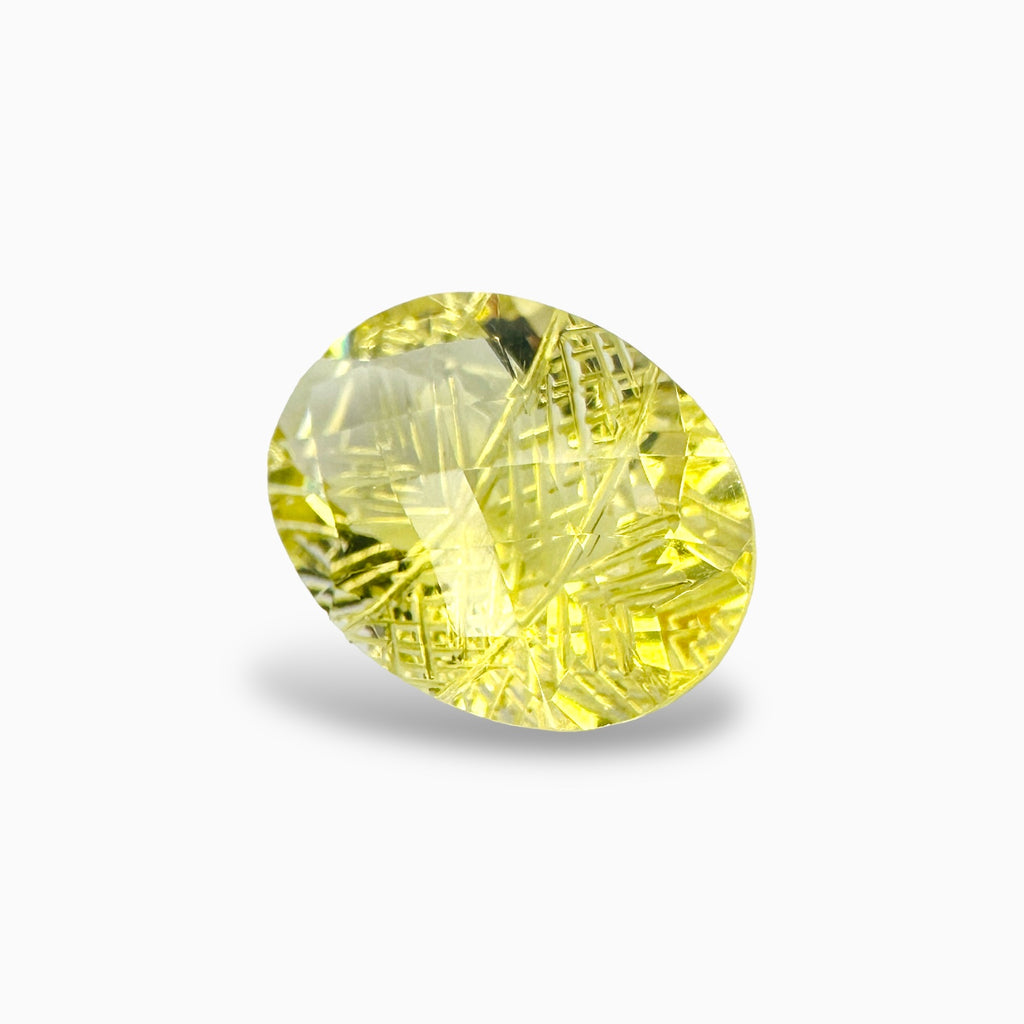 Natural Lemon Topaz 7.94 Carats Oval Fancy Shape ( 16x12 mm )