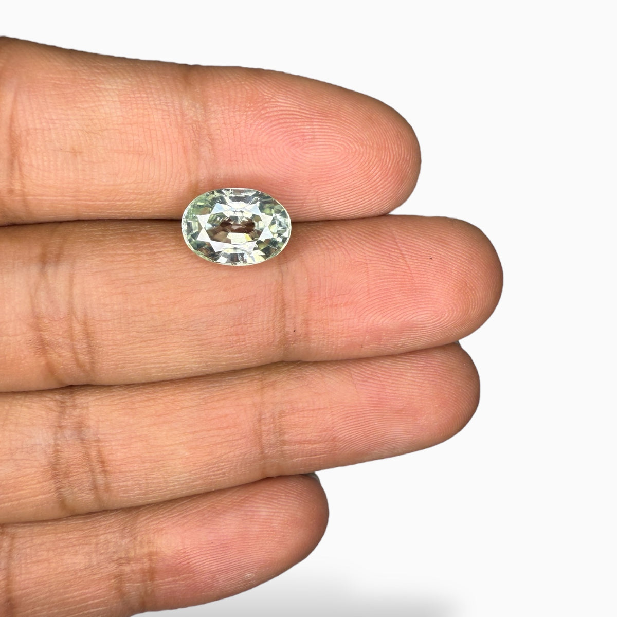Natural Light Green Zircon Stone 5.5 Carats Oval Cut ( 11x8 mm)