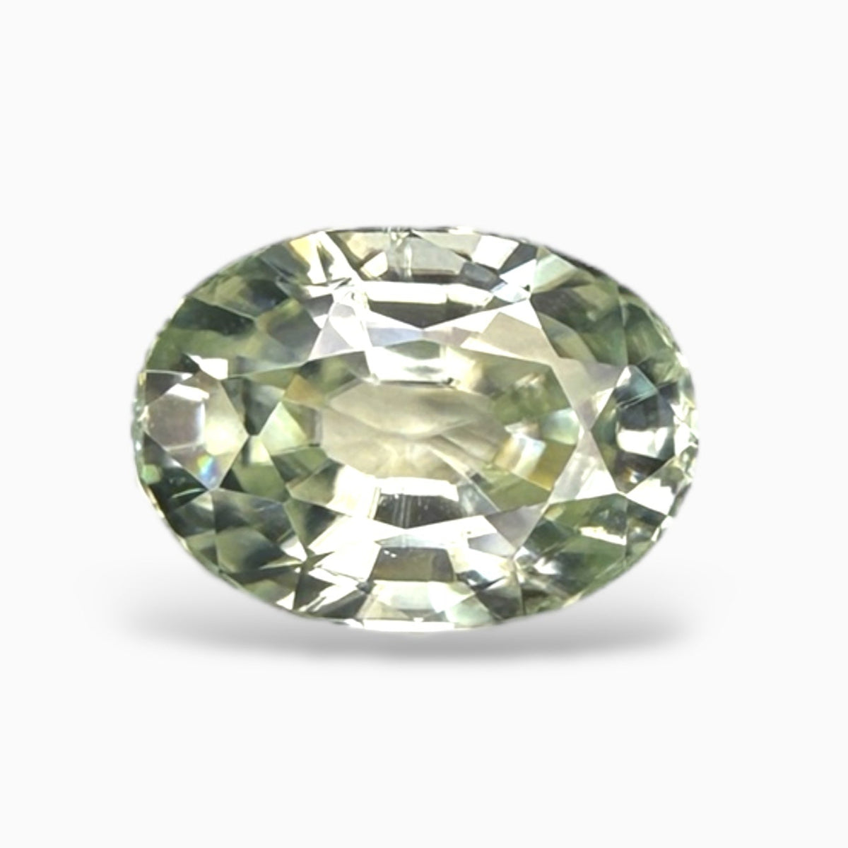 Natural Light Green Zircon Stone 5.5 Carats Oval Cut ( 11x8 mm)