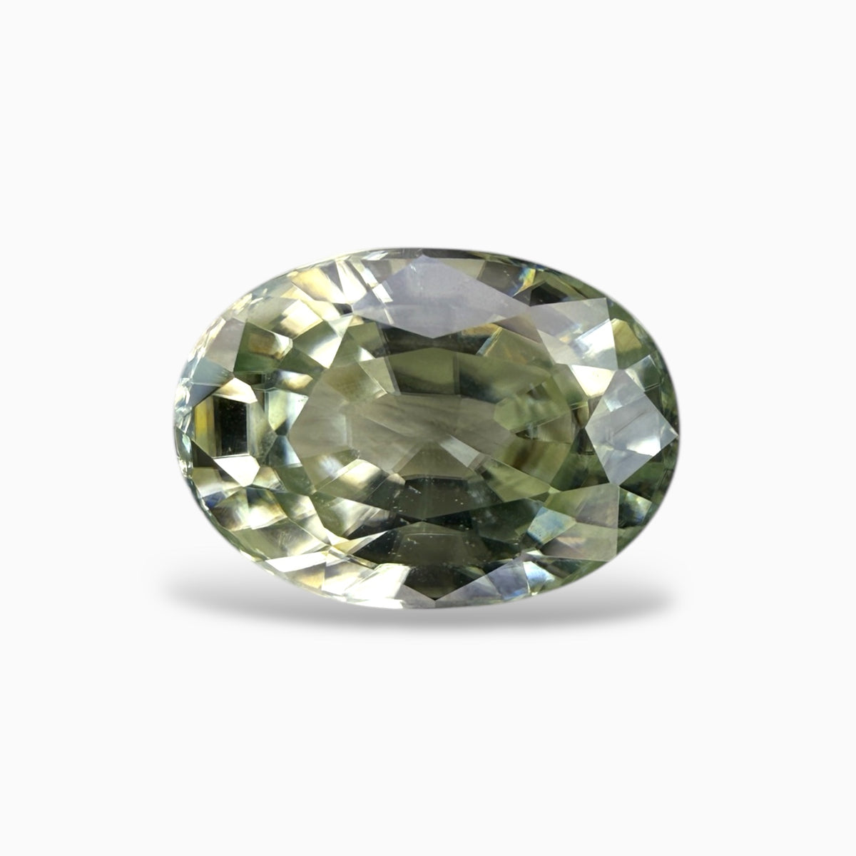 Natural Light Green Zircon Stone 5.5 Carats Oval Cut ( 11x8 mm)