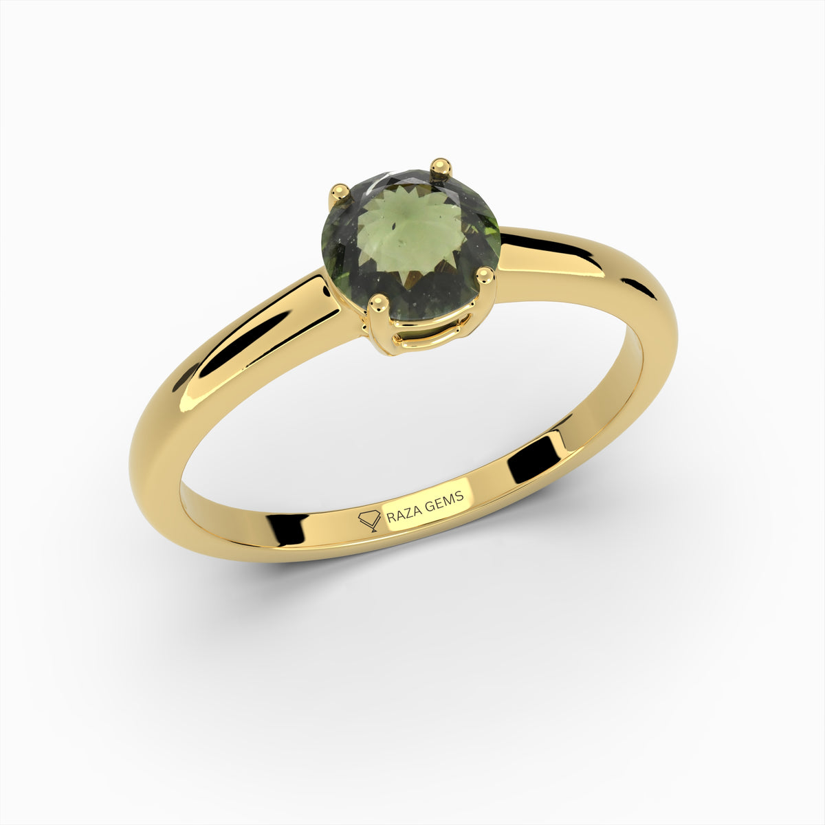 Natural Moldavite Stone Ring - Iya