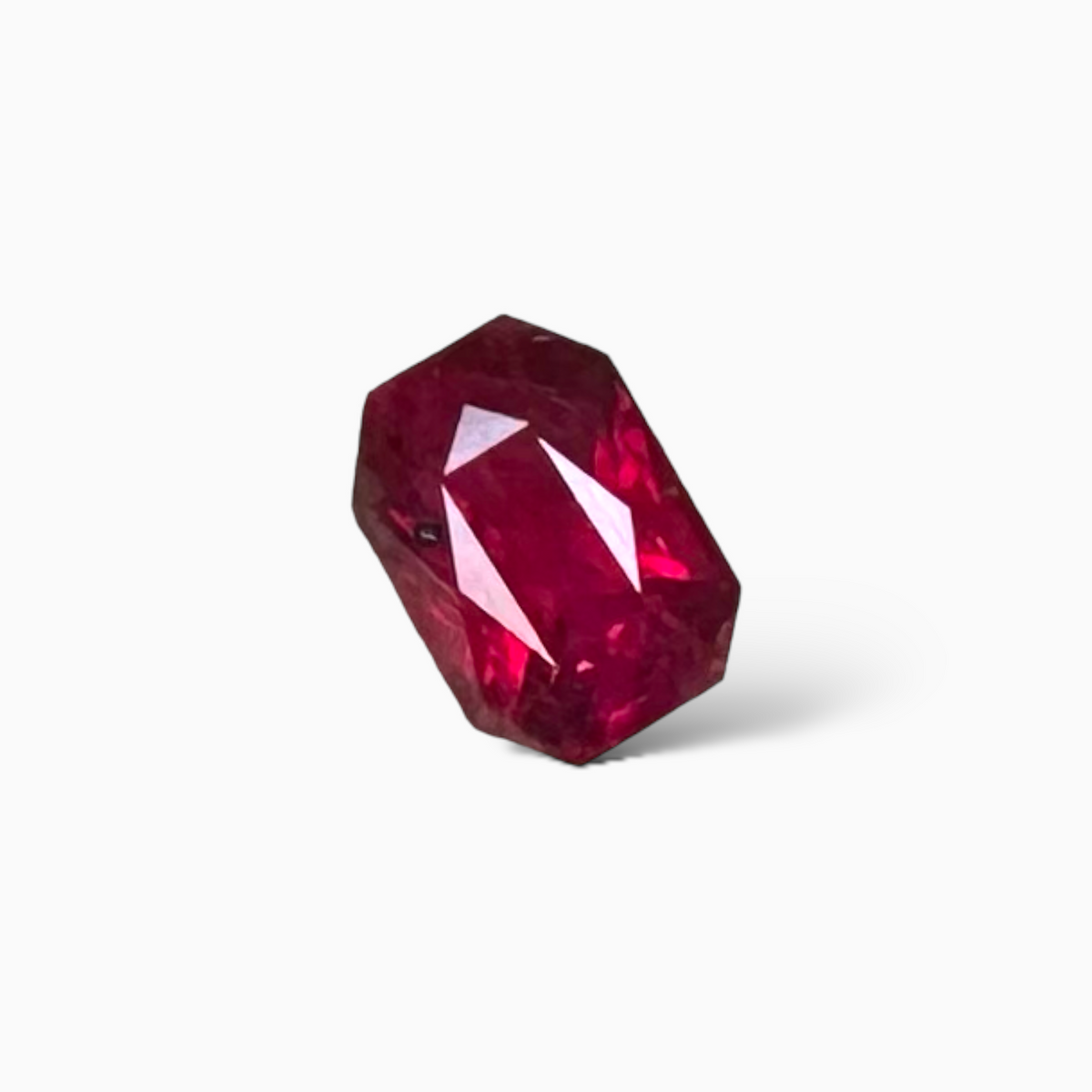 Natural Mozambique Ruby Manik Stone 1.25 Carats Emerald Cut 5 x 7 mm