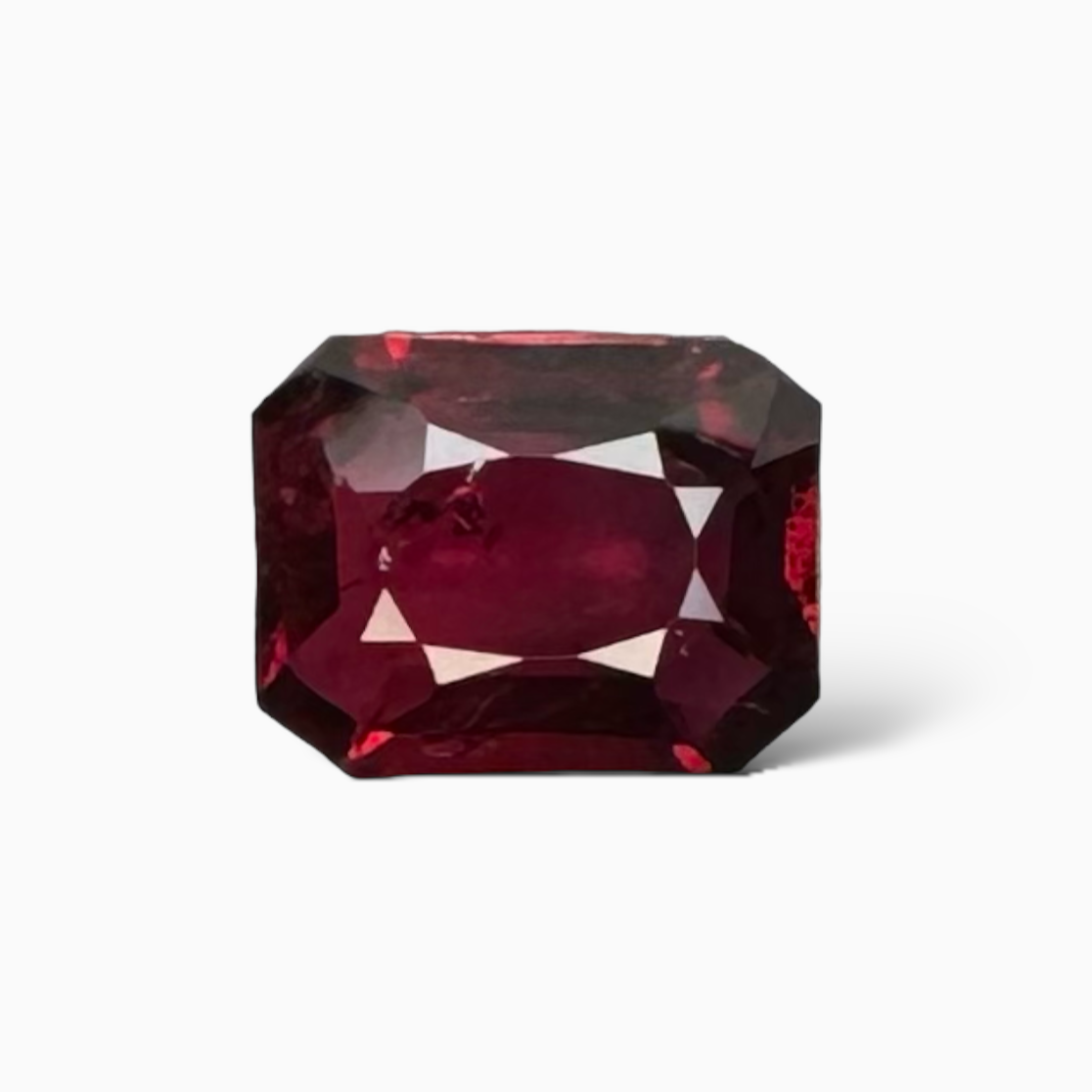 Natural Mozambique Ruby Manik Stone 1.69 Carats Emerald Cut Shape 7.98 x 6.18 x 2.91 mm