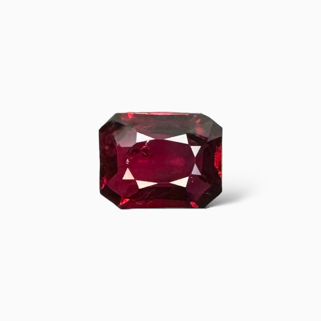 Natural Mozambique Ruby Manik Stone 1.69 Carats Emerald Cut Shape 7.98 x 6.18 x 2.91 mm