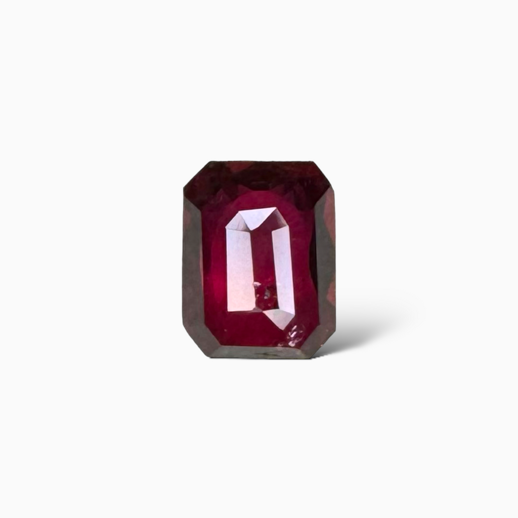 Natural Mozambique Ruby Manik Stone 1.69 Carats Emerald Cut Shape 7.98 x 6.18 x 2.91 mm