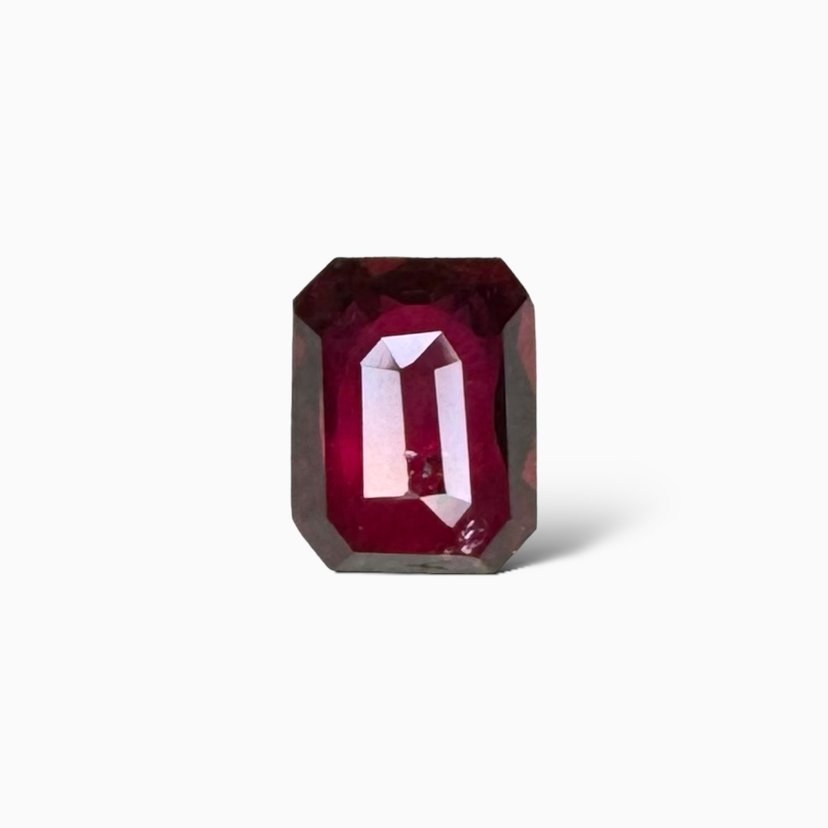 Natural Mozambique Ruby Manik Stone 1.69 Carats Emerald Cut Shape 7.98 x 6.18 x 2.91 mm