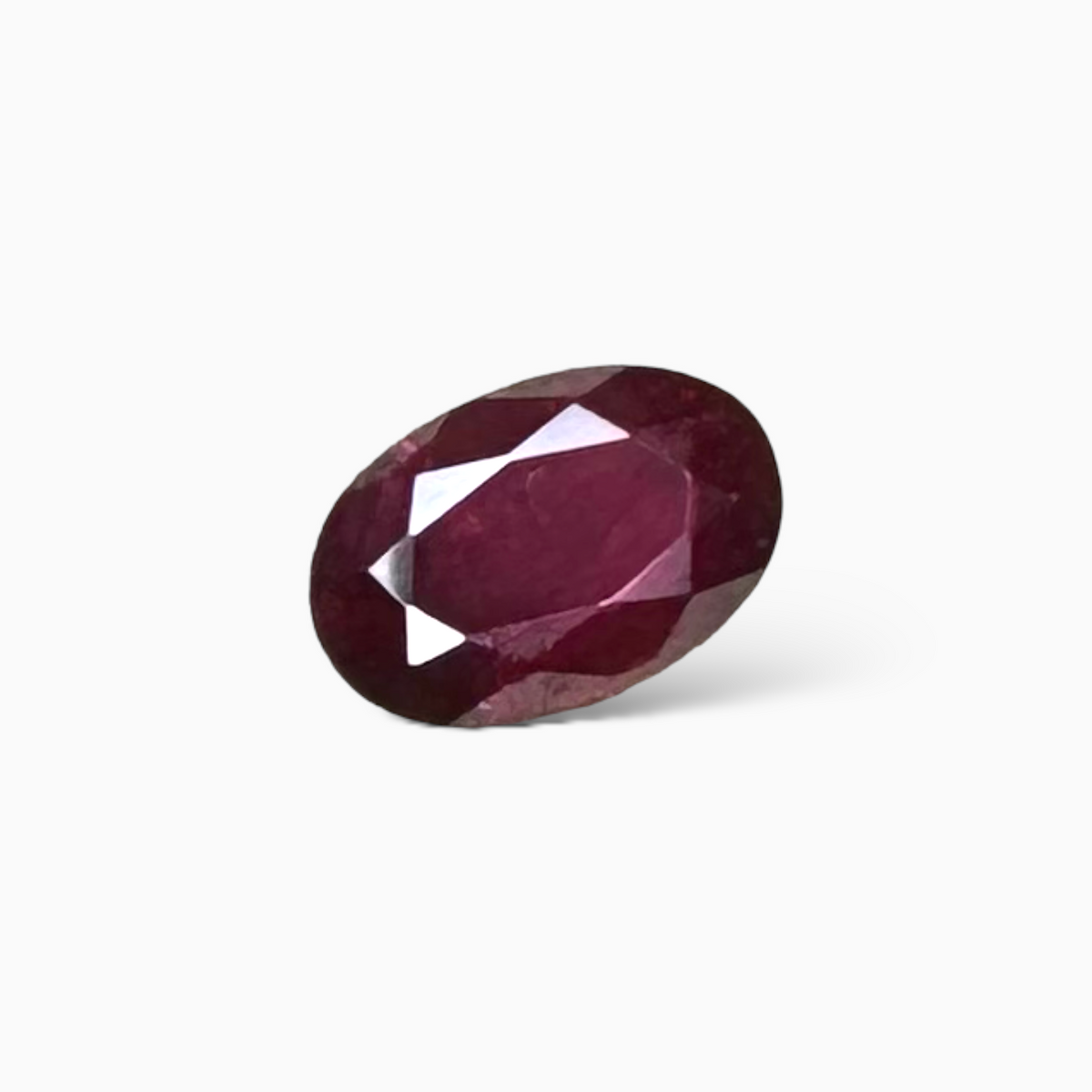 Natural Mozambique Ruby Manik Stone 1.96 Carats Oval Shape 8.69 x 5.76 x 3.89 mm