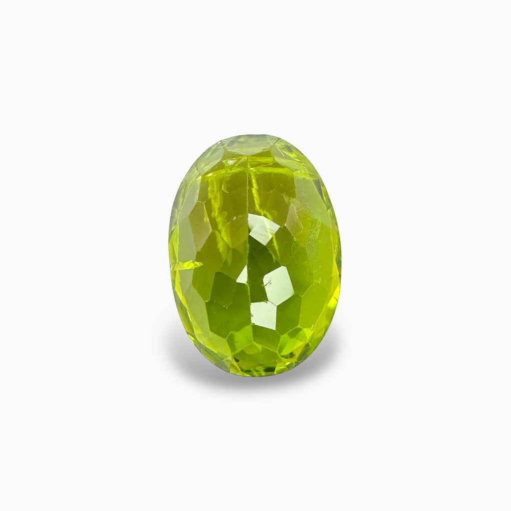 Natural Peridot Oval Cut Stone 8.45 Carats, 14x10 mm